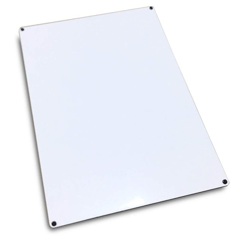 Ebamaz Aluminum Metal Signs Sublimation Blanks 200X300X0.65mm Nameplates for Heat Transfer Press UV Print 4 Drilled Holes 5PCS (Pearl White) - Image 3